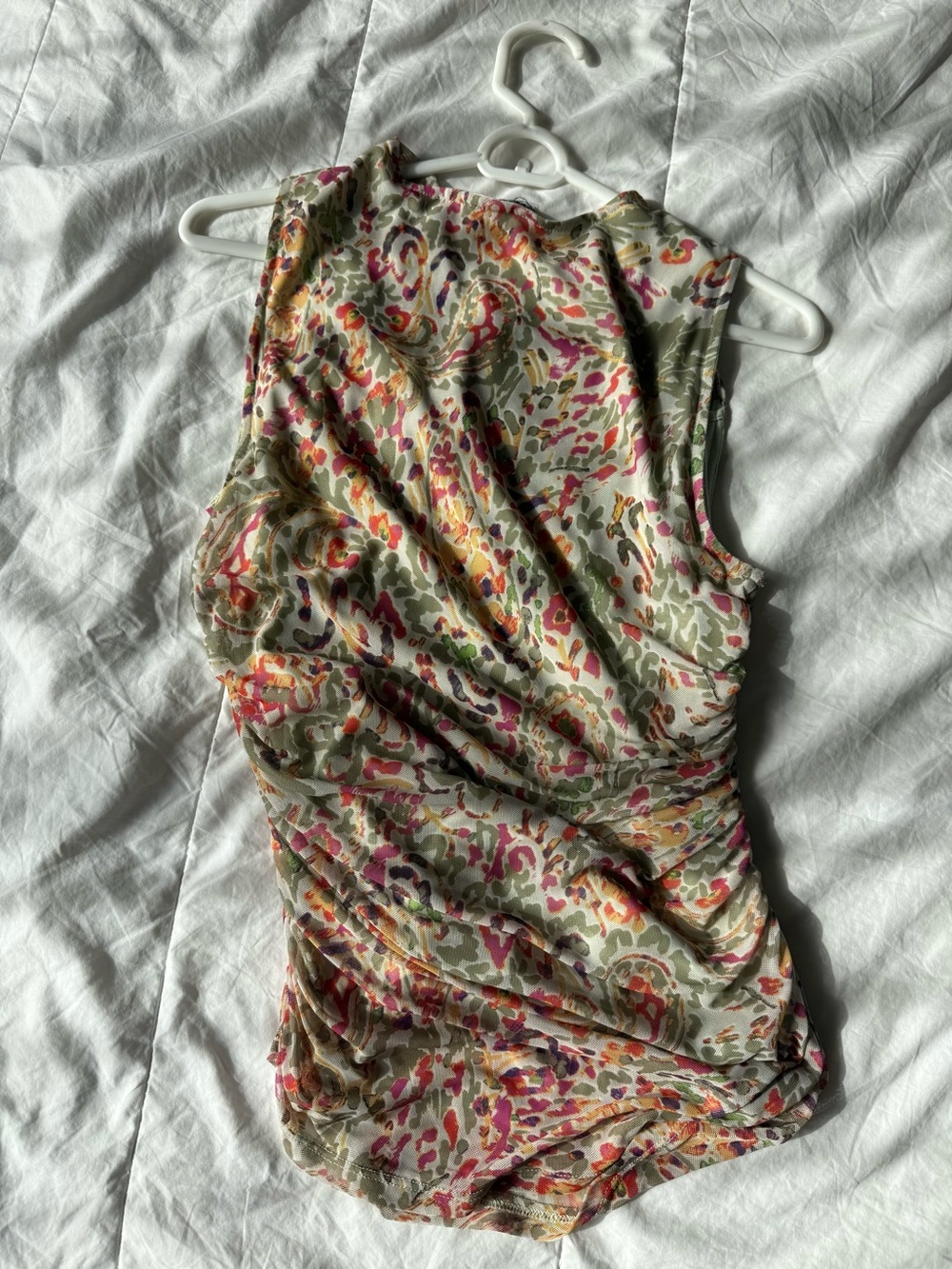 Sleeveless Multicolor Printed Women’s Top